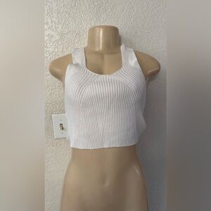 Better Be White Ribbed Crop Top casual beach